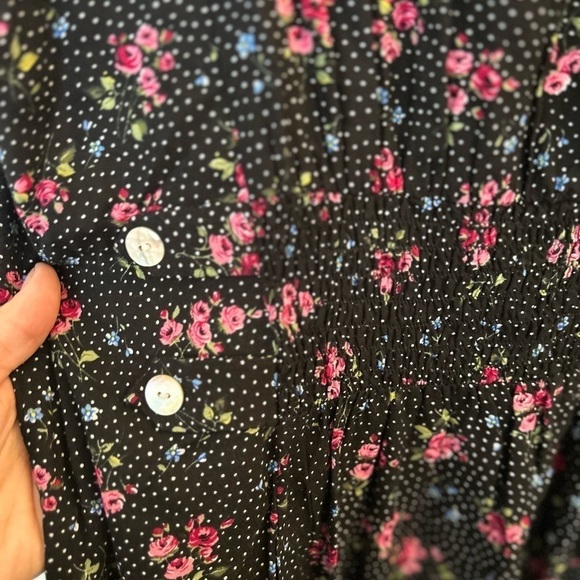 Vintage JBS LTD Prairie Cottage
Maxi Dress  mother of pearl button Floral - Picture 7 of 8